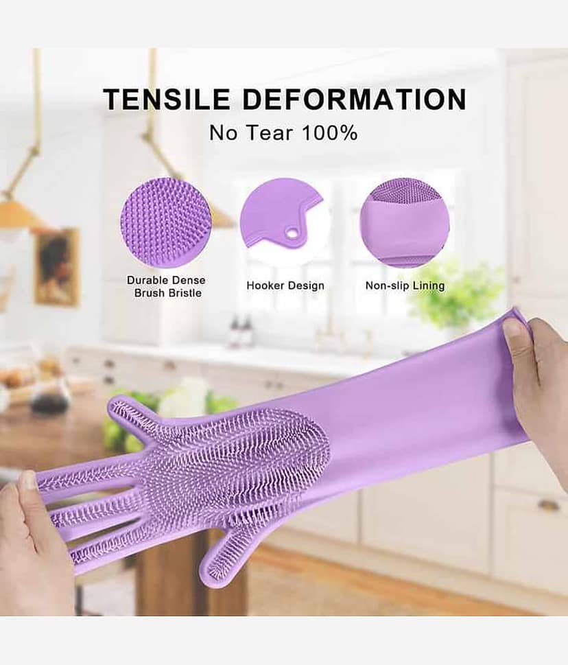 SARVASHVA TRENDS Personal Care, Dish Washing, Kitchen Cleaning, Bathroom Cleaning, Gardening, Pets Grooming, General Washing and Cleaning, Kitchen Cleaning Gloves, Dishwashing Gloves, Cleaning Gloves, Kitchen Gloves, Kitchen Hand Gloves view 6