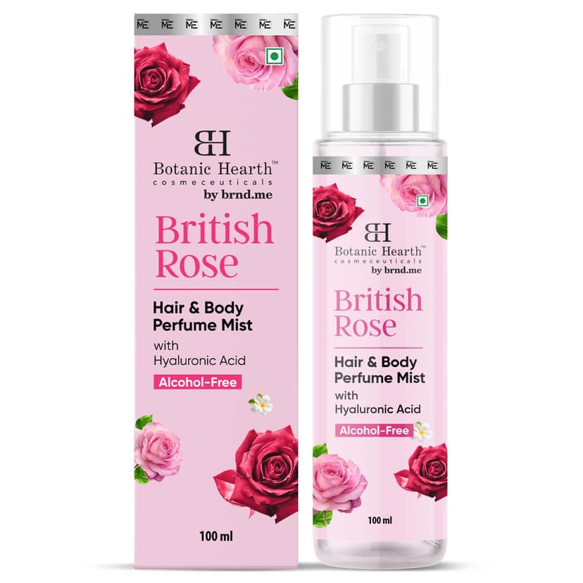 Botanic Hearth British Rose Hair and Body Perfume Mist 100ml