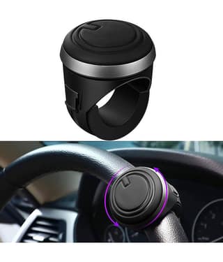 GEEO Universal Car Steering Knob, Car Steering Wheel Knob, Steering Wheel Spinner Knob, 360° Rotation Booster (3R Original)