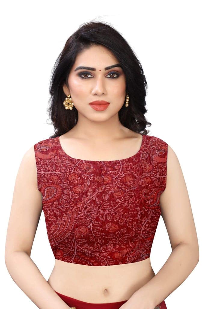 Silk Zone Women's Ajrakh Kalamkari Cotton Digital Printed Tassel Saree with Blouse Piece view 4