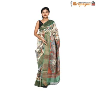 HANDLOOM KOSA SAREE WITH BLOUSE (SKU - 3H0202120622, SAREE - 1178)