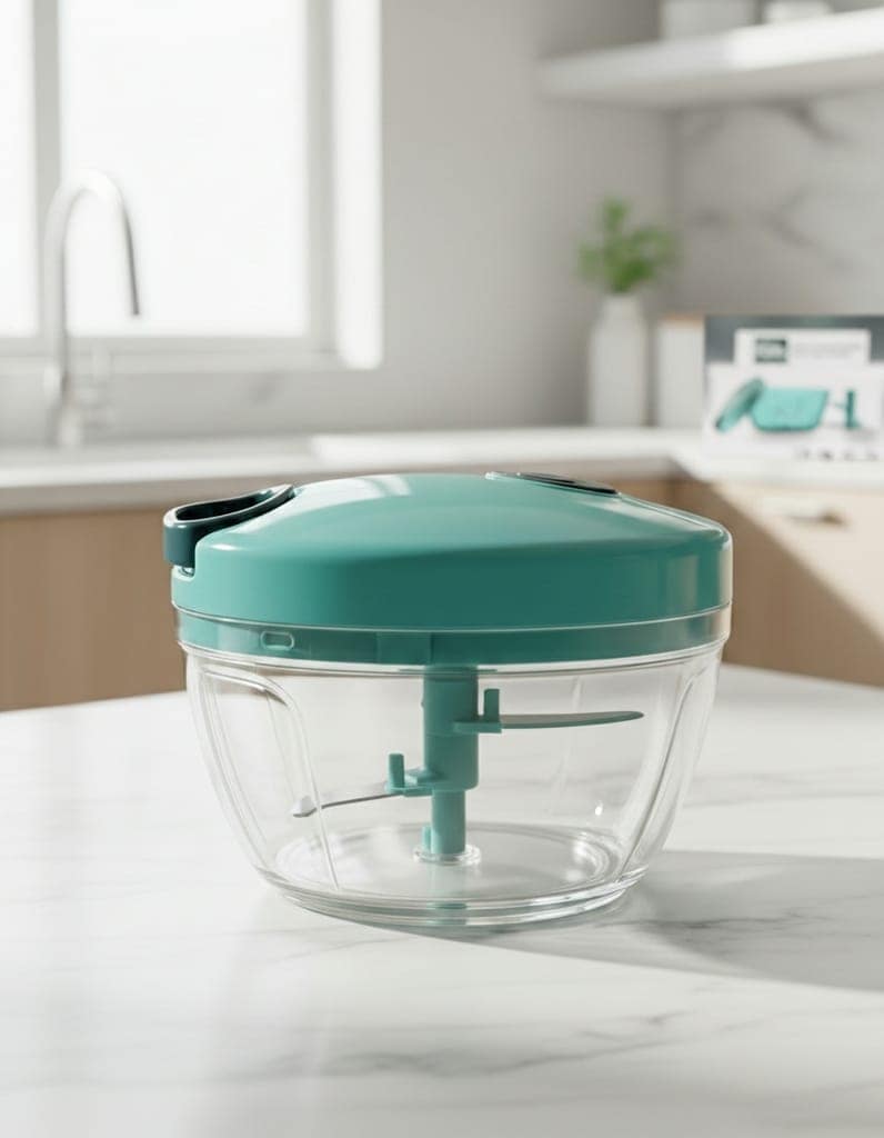 ALTYRITE Handy Pull Chopper 500ml | 4D Stainless Steel Blades | No Electricity | Chop Vegetables, Nuts, Dry Fruits & Herbs in Seconds | Safe Lock Lid, Anti-Skid, BPA-Free, Easy to Clean