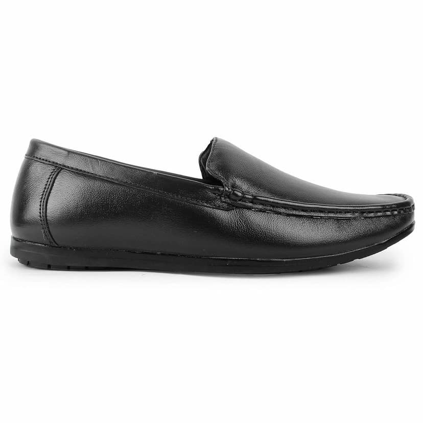 FEATHER LEATHER Genuine Leather Formal Shoe for Men's - Comfortable Slip on Loafers Shoes - Suitable for Formals, Office Wear, Dress Up Shoes view 3