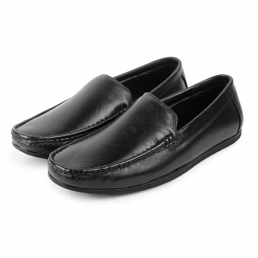 FEATHER LEATHER Genuine Leather Formal Shoe for Men's - Comfortable Slip on Loafers Shoes - Suitable for Formals, Office Wear, Dress Up Shoes view 5
