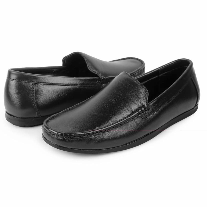 FEATHER LEATHER Genuine Leather Formal Shoe for Men's - Comfortable Slip on Loafers Shoes - Suitable for Formals, Office Wear, Dress Up Shoes view 6