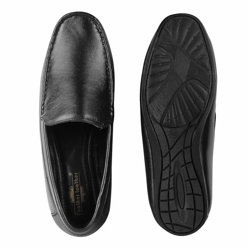 FEATHER LEATHER Genuine Leather Formal Shoe for Men's - Comfortable Slip on Loafers Shoes - Suitable for Formals, Office Wear, Dress Up Shoes view 7