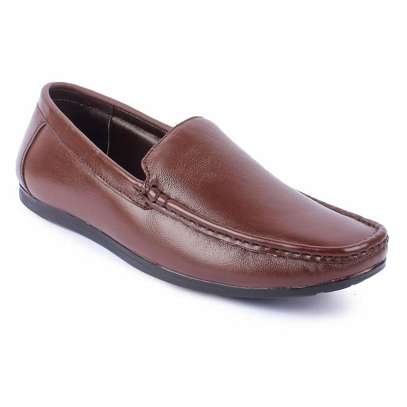 FEATHER LEATHER Genuine Leather Formal Shoe for Men's - Comfortable Slip on Loafers Shoes - Suitable for Formals, Office Wear, Dress Up Shoes view 8