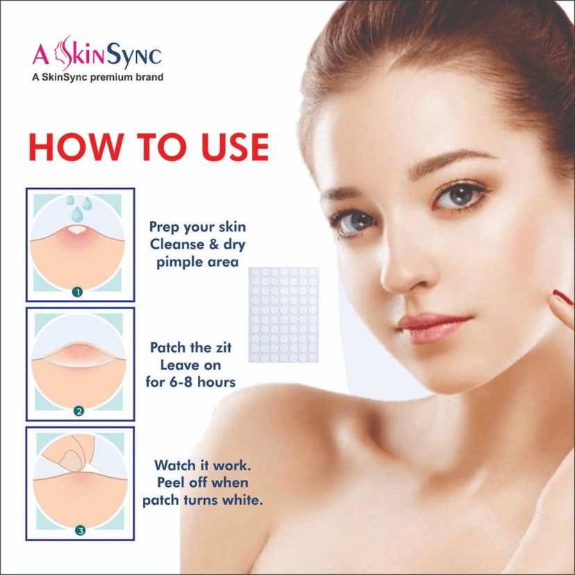 A SkinSync Pimple Patch for Face (72 dots) | Waterproof Patches for Active Acne | Absorbs Pimple Overnight and Reduces Excess Oil view 3