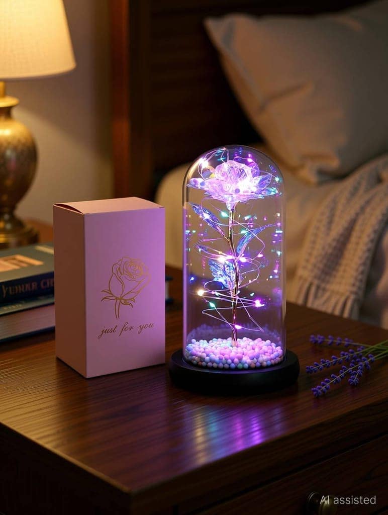Shreeshann Artificial Flower, Lamp Gift Set view 3