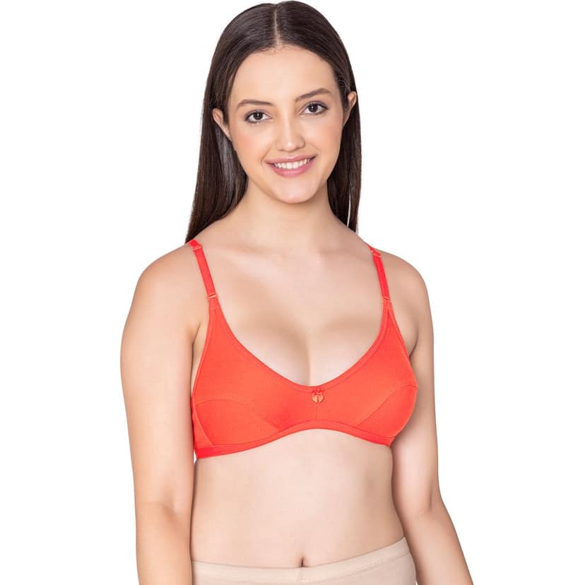 Bodycare polycotton wirefree convertible straps comfortable non padded bra-1531B