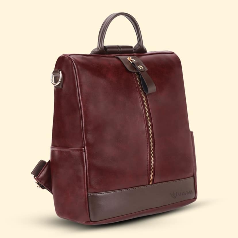 VISMIINTREND Women Backpack for Office Use Upto 13 Inch Laptop | Stylish Backpack Bag | Travel | School | College | Office Use | Anti Theft Convertible Backpack view 8