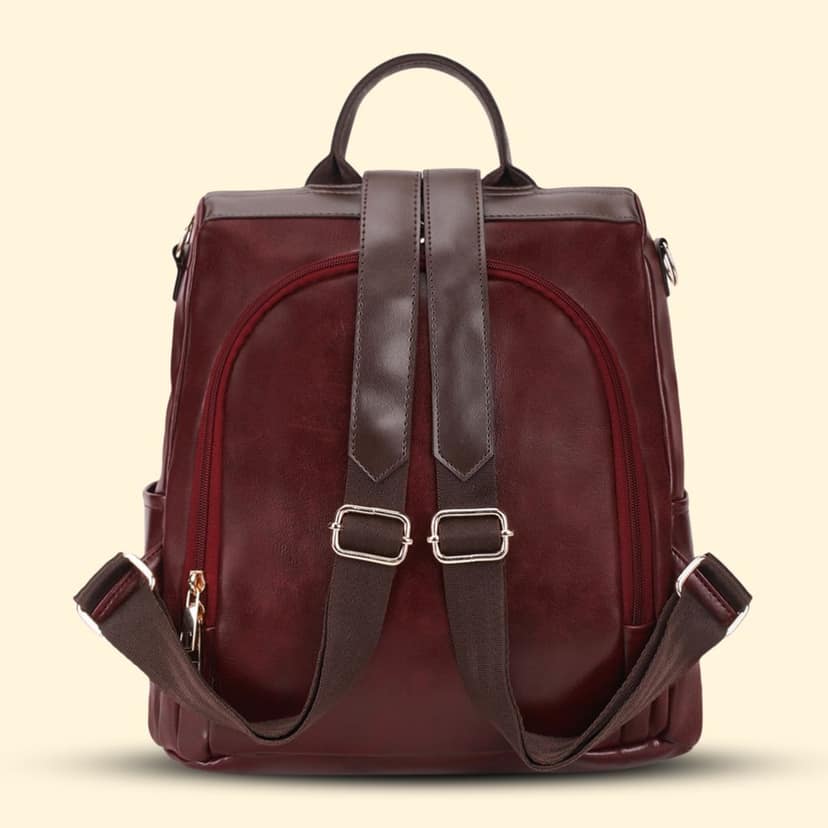VISMIINTREND Women Backpack for Office Use Upto 13 Inch Laptop | Stylish Backpack Bag | Travel | School | College | Office Use | Anti Theft Convertible Backpack view 9