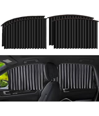 GEEO Universal Fit Magnetic Car Side Window Privacy Sunshade Magnet Pleated Curtains for Car Window