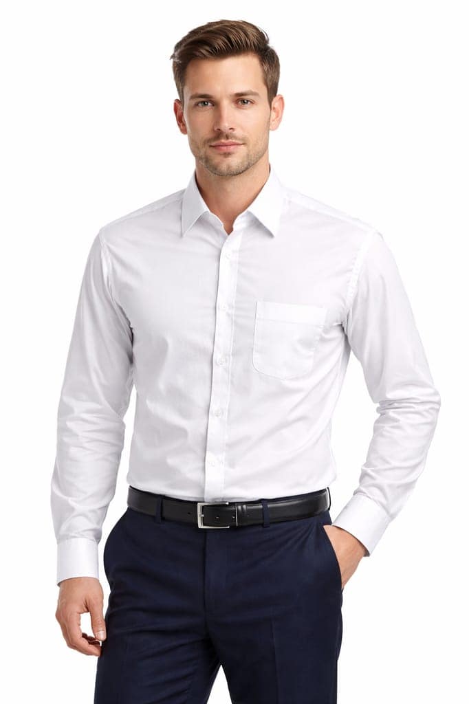 100% Pure & Soft Cotton White Formal Shirts for Official Use// Export Grade Quality Fabric//Decent Looks//Comfortable Wearing.