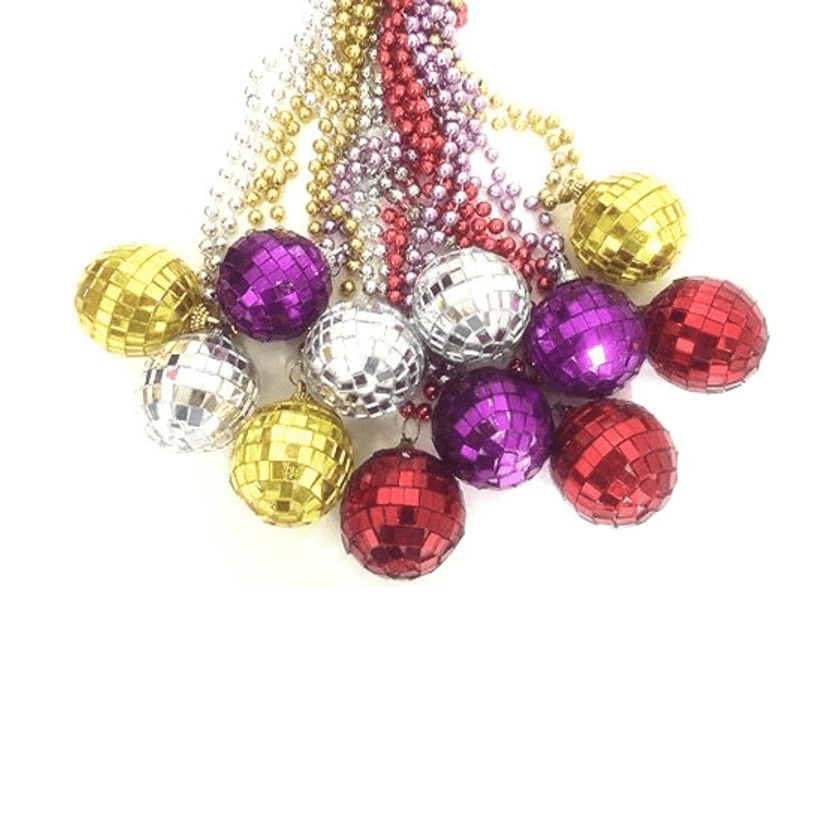 Disco Mirror Ball Beads Necklace - 1PC view 5