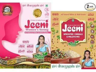 Jeeni Combo Pack Of Women's Strong Mix Millet Multi grains 500g and Double Filtered Organic and Natural Product 1 kg for 2 & 12 yrs (Pack of 2)