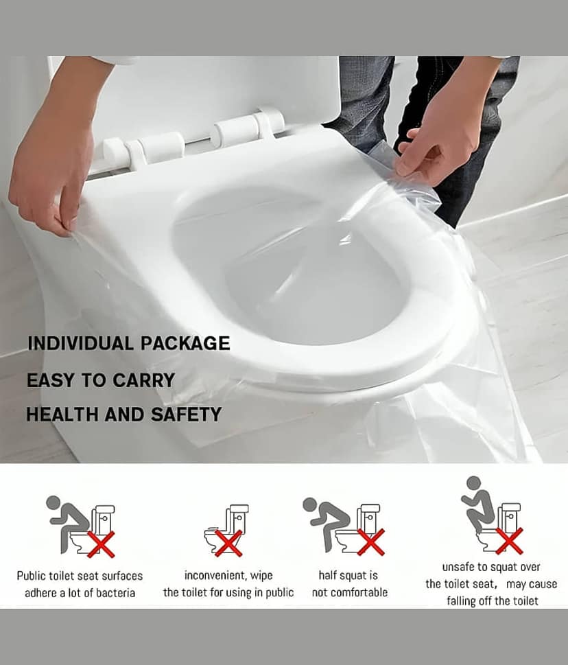 Toilet Seat Covers Disposable Travel Pack (Set of 6) view 2