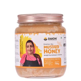 Daichi Mustard Honey - 100% Raw & Unprocessed, Straight from beekeepers, Cruelty-free, No Sugar or Additives 350gm (Pack of 1)