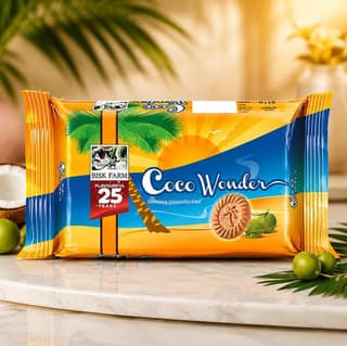 Bisk Farm Coco Wonder Biscuit, 140 g Pouch - Bisk Farm Coco Wonder Biscuit, 140 g Pouch