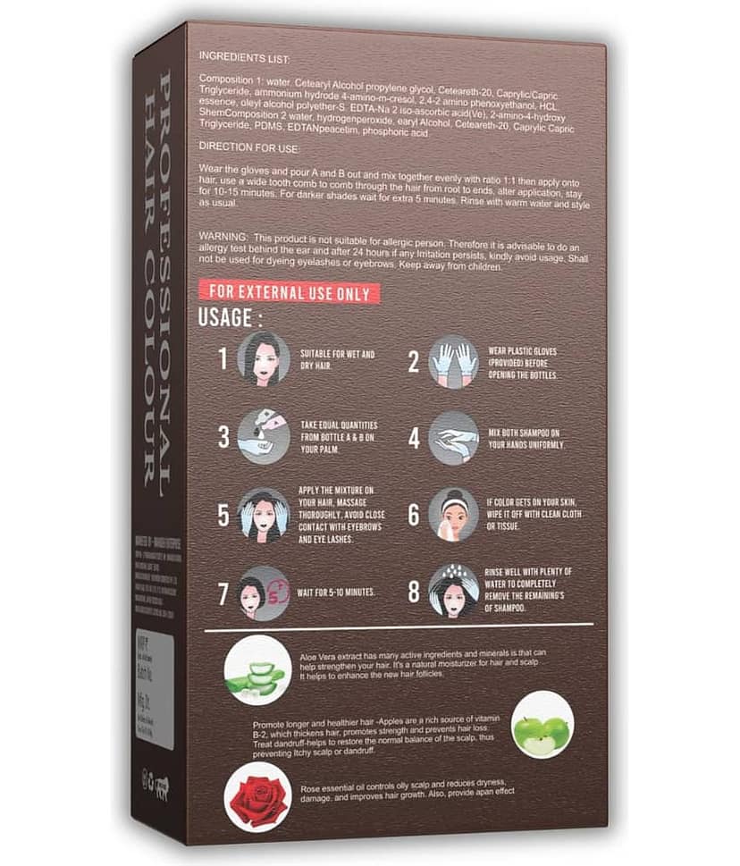 WRIXTY Fruit Vinegar Hair Colour Gel Black Instant Smooth Hair Natural Shine Grey Coverage Formula view 2