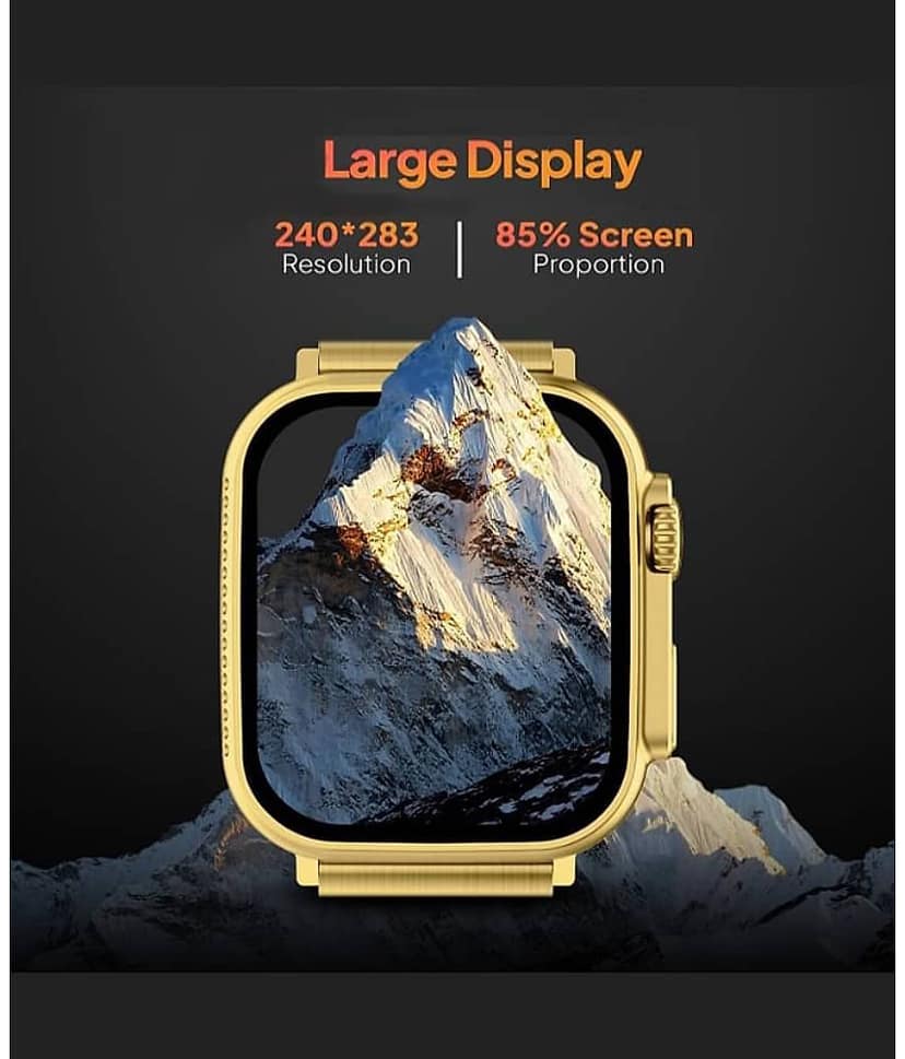 HEDU ALOMED Ultra Max Smart Watch 24k Gold 2.01 Inch HD Smartwatch Smart Watch | Sleep Monitor | Distance Tracker | Calendaring | Sedentary view 2