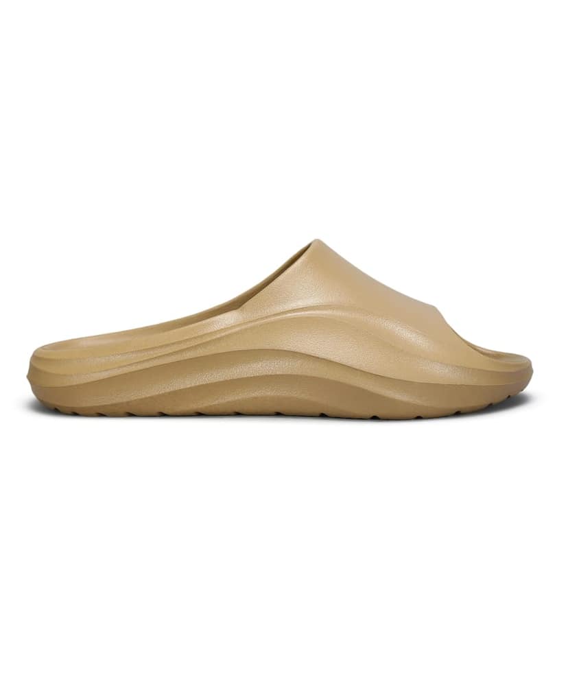 Paragon Men's Watreproof Beige Sliders with Comfortable Anti-Skid Sole view 2
