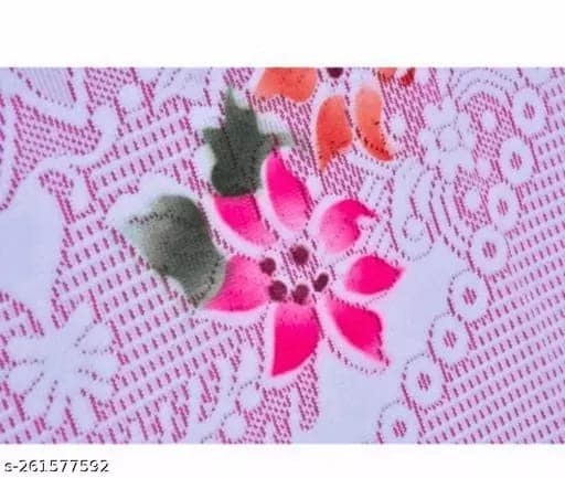 Pink Floral Design 4 Seater Round Table Cover 40*40 inches view 2