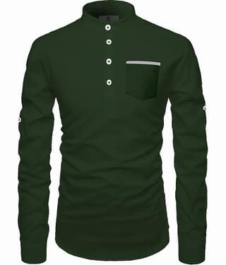 Apektra Grey Cotton Men's Shirt Style Kurta ( Pack of 1 )