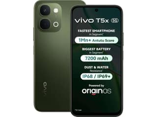 Vivo T5x 5G (8GB RAM, 256GB Storage) 5G Mobile Phone with FHD+ Display, Smooth Performance & Powerful Battery - Cyber Green