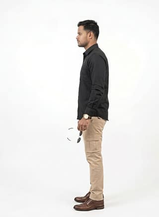 Man shirt black Scotics primium brand shirt