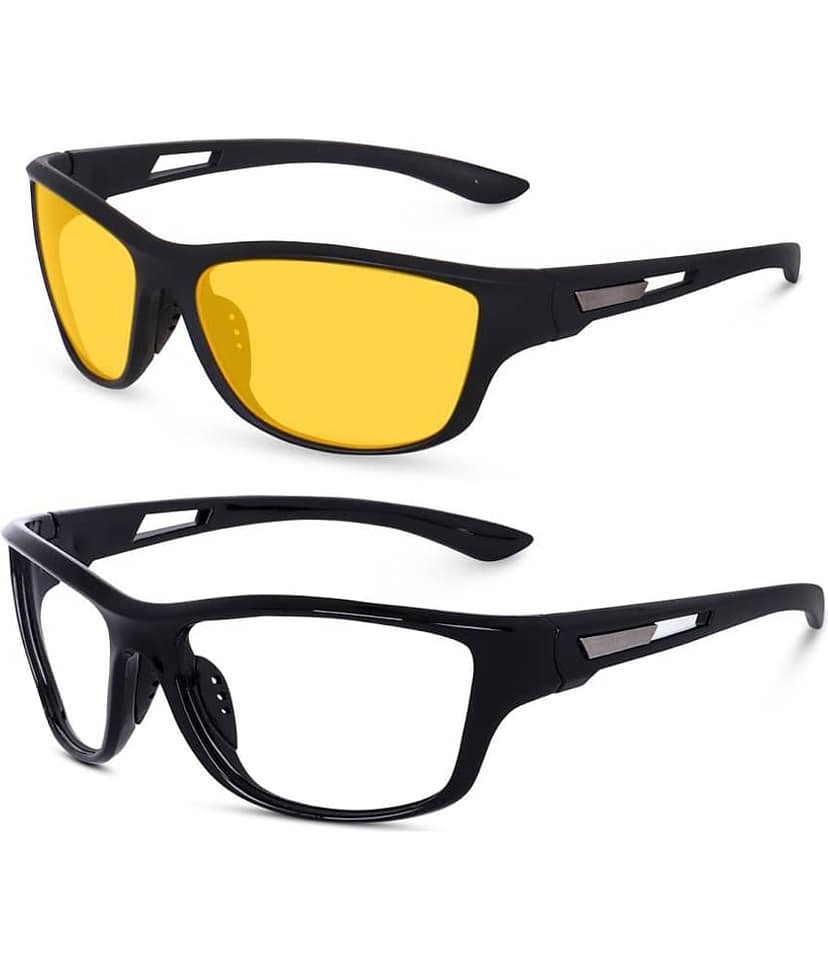 Kanny Devis - Night Vision Yellow Riding Goggles ( Pack of 2 ) view 2