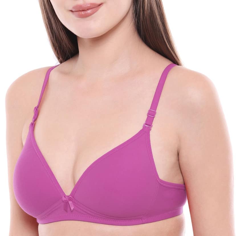 Bodycare Polycotton Padded Non wired Tshirt Bra-Pack of 3 view 5