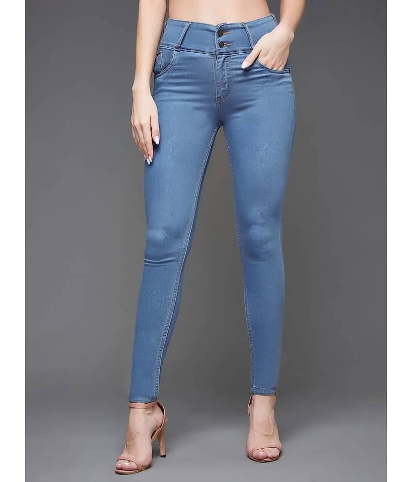 Miss Chase - Blue Cotton Skinny Fit Women's Jeans ( Pack of 1 )