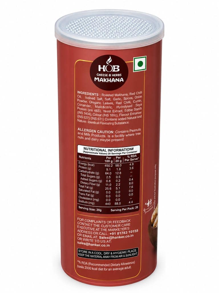 HOB Cheese & Herbs Makhana 60G view 3