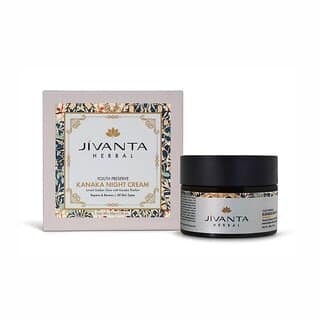 Jivanta Herbal Kanaka Night Face Cream Night Cream for Glowing Skin, Anti-Aging, Skin Brightening Moisturizer