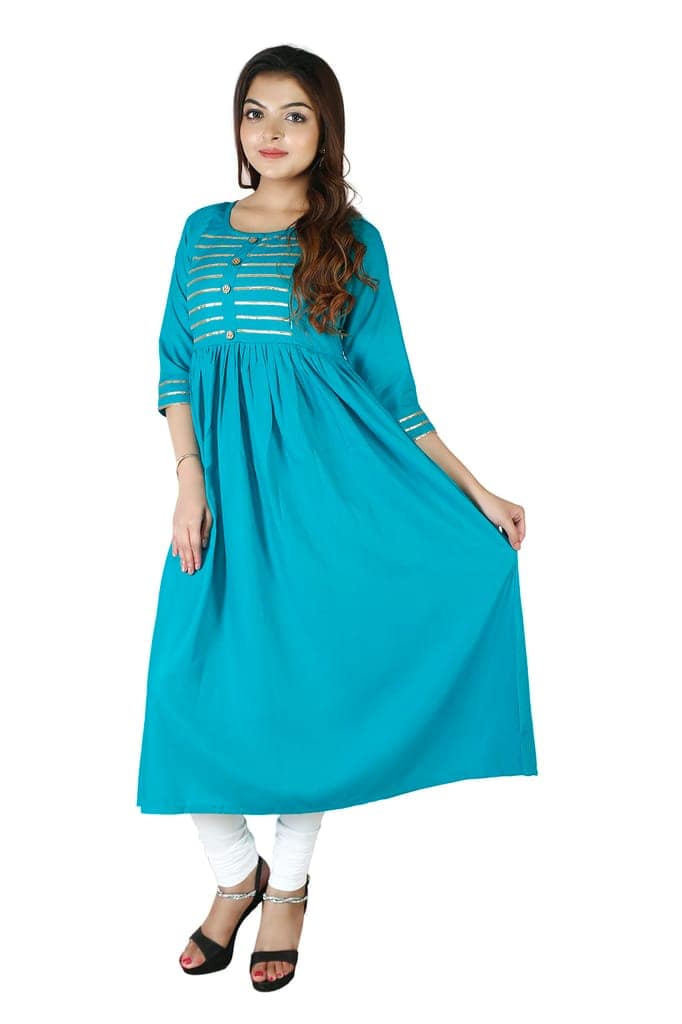 Maternity Gown: Stylish Rayon Feeding Kurti for Pregnancy and Breastfeeding view 2