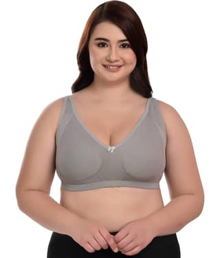 Elina Pack of 1 Cotton Non Padded Everyday Bra For Women ( Light Blue )