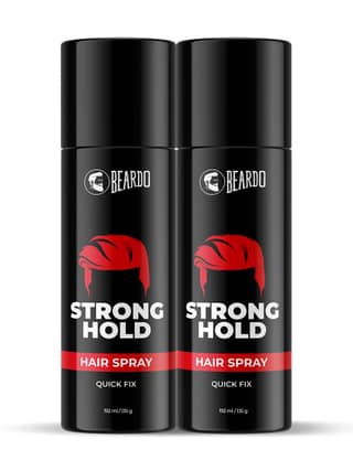 Beardo Strong Hold Hair Spray, 192 ml (Pack of 2) | Hair Spray for Men | Hair Styling | Hair Setting Spray | Hair Fixing Spray | Strong Hold | Natural Shine Beardo Strong Hold Hair Spray, 192 ml (Pack of 2) | Hair Spray for Men | Hair Styling | Hair Sett
