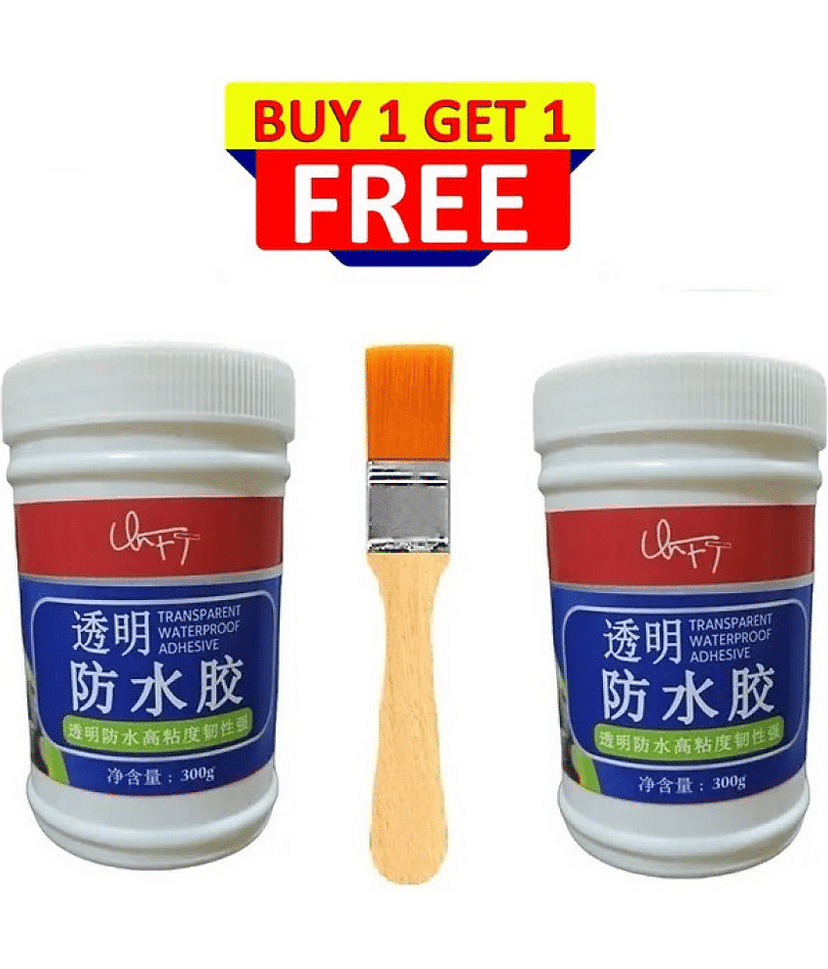 Crack Seal Glue 300gm with Brush Transparent Waterproof Glue for Art and Craft School Projects