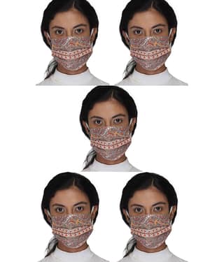 Anekaant - Orange 3 Ply Mask ( Pack of 5 )