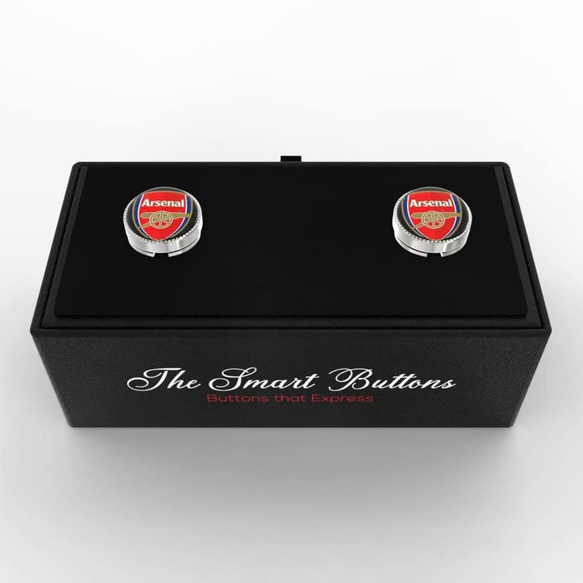 The Smart Buttons - Shirt Button Cover Cufflinks for Men - Arsenal Style view 3