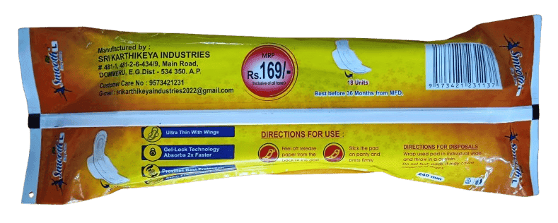 Smooth Ultra Thin Soft Sanitary Pads with Wings - 18 Count view 2