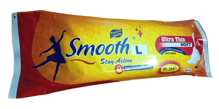 Smooth Ultra Thin Soft Sanitary Pads with Wings - 18 Count view 3