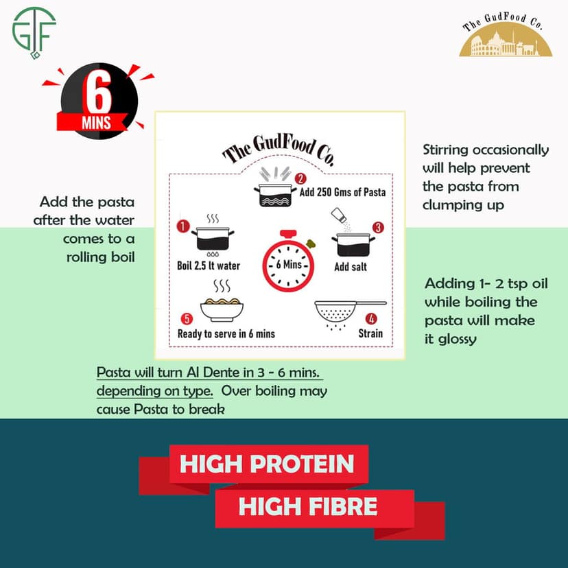The GudFood Co VUGVUGI Durum Wheat Beetroot Fusilli Pasta, No Maida, High Protein view 5