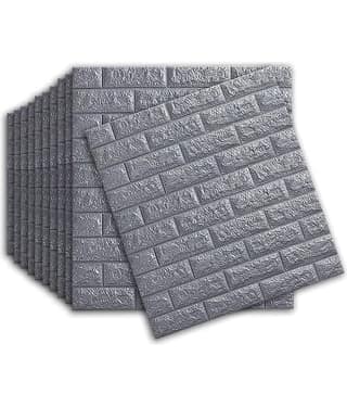 KRAMOX 3D Brick Wallpaper – White PE Foam Self-Adhesive Wall Sticker | Realistic Brick Design | DIY Peel & Stick Wallpaper for Home, Living Room, Bedroom, Hotel & Café Décor