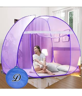 didhiti - Dark Blue Polycotton Tent Mosquito Net ( Pack of 1 )