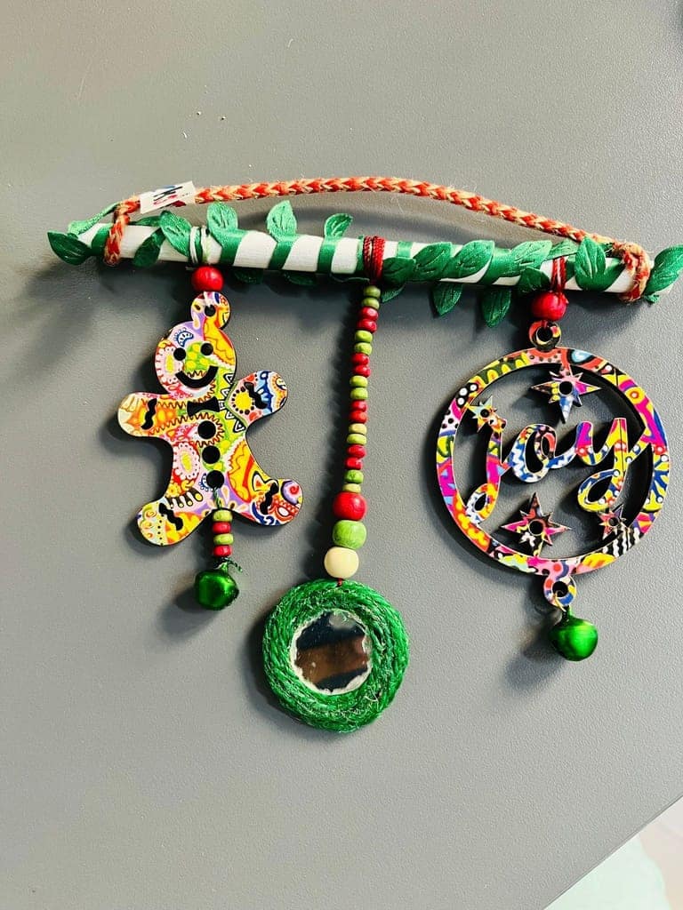 XMas special hangings - Gingerbread man and joy - for door or wall view 2