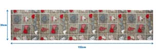 Airwill, Cotton Printed Pattern Table Runner 30x152cm (Red,Brown) - Pack of 1