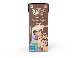 OATEY Caramel Coffee Oat Drink -High Protein, Anti-biotics free, Non-dairy, plant-based, Nut/Soy free, No-added sugar, 200ml ( Pack Of 8)