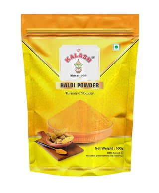 Kalash Turmeric Powder | Haldi Powder | Pure & Natural Turmeric | No Additives or Preservatives 500gm